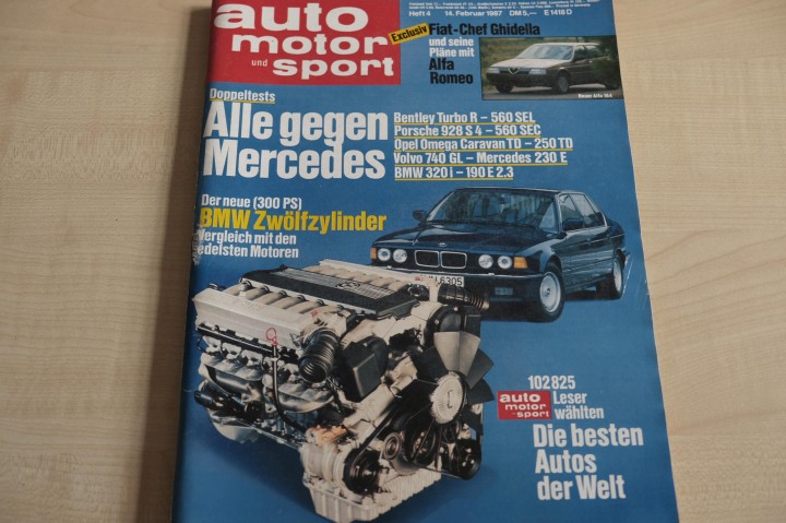 Deckblatt Auto Motor und Sport (04/1987)